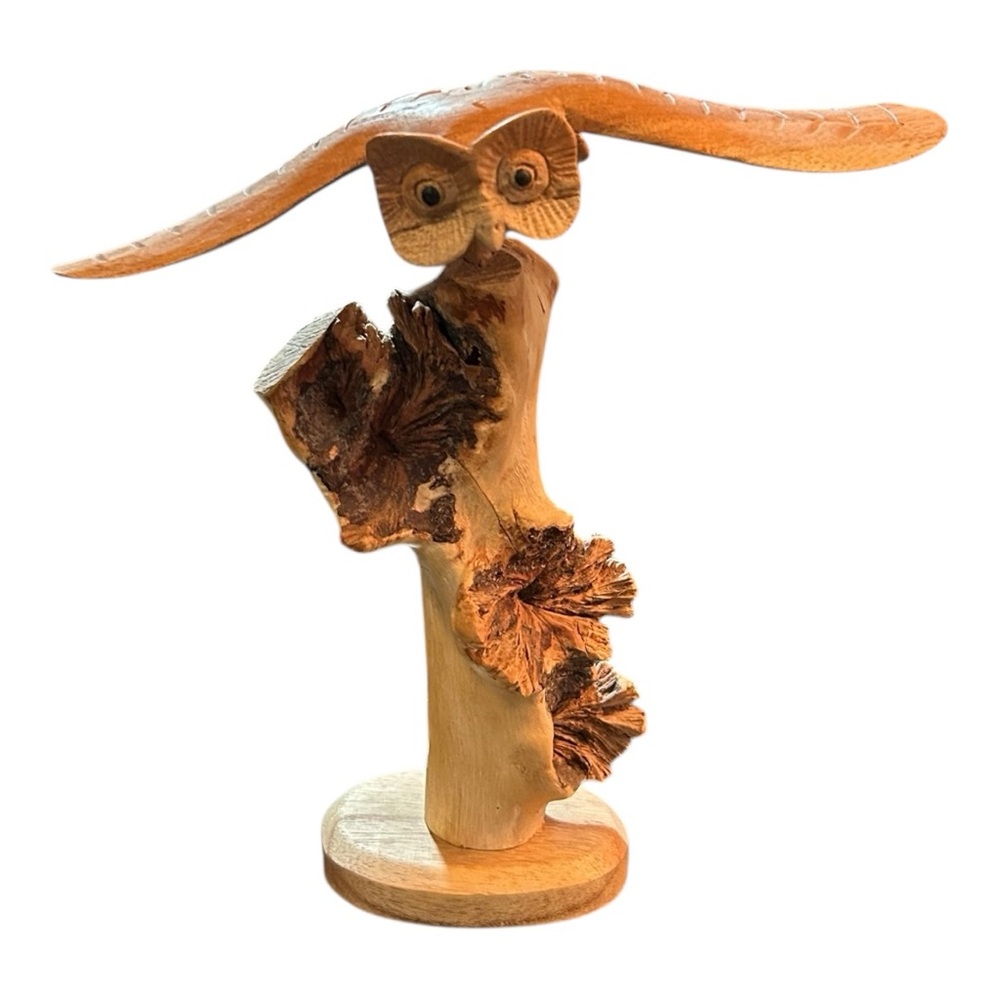 Owl Wooden Decor Accent
